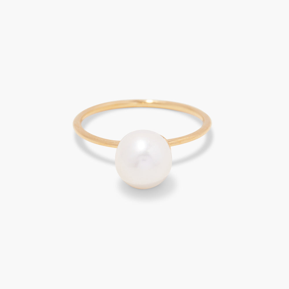 14K Gold Luna Mother of Pearl Ring